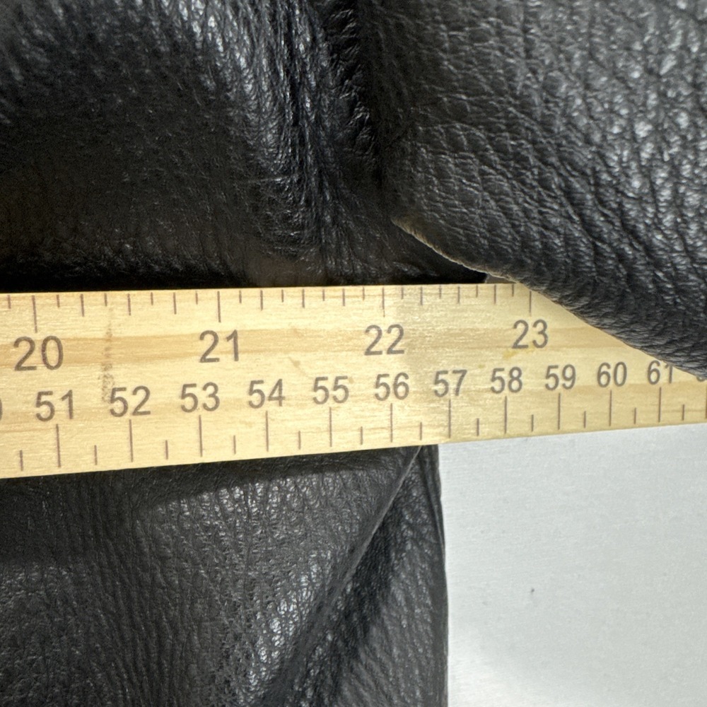 VTG Field Gear Leather Bomber Jacket‎ Heavy Men's Sz M/L Tall Full Zip Buttons - Picture 9 of 14